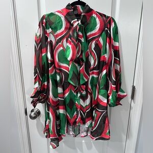 CQ BY CQ Vibrant Colors Button Down Shirt - Size Small